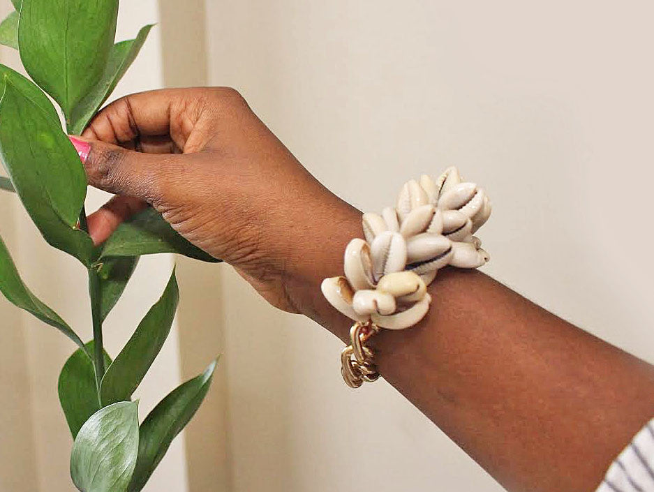 Cowrie Cluster Bracelet